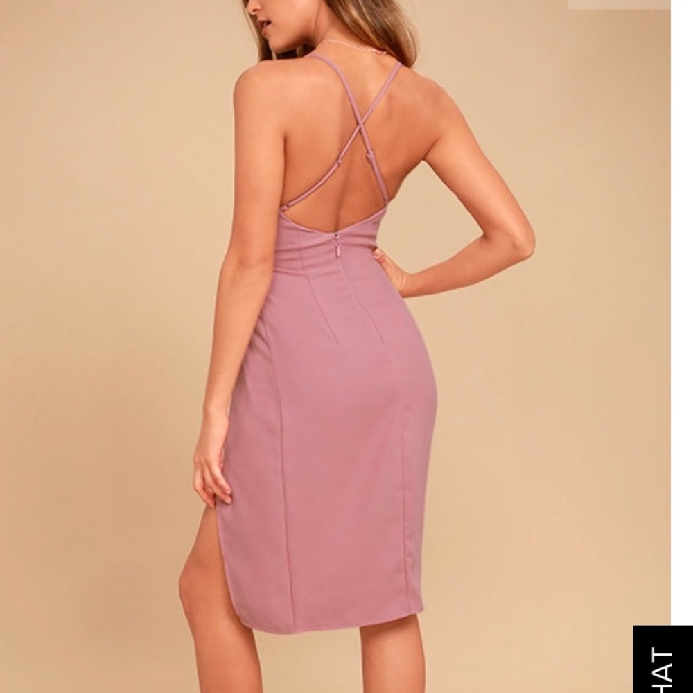 MAKING EYES AT YOU MAUVE MIDI DRESS